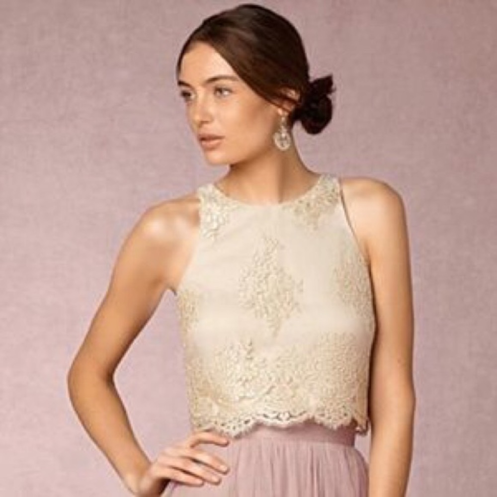 BHLDN Bea Top by Donna Morgan - Ivory - Size 4